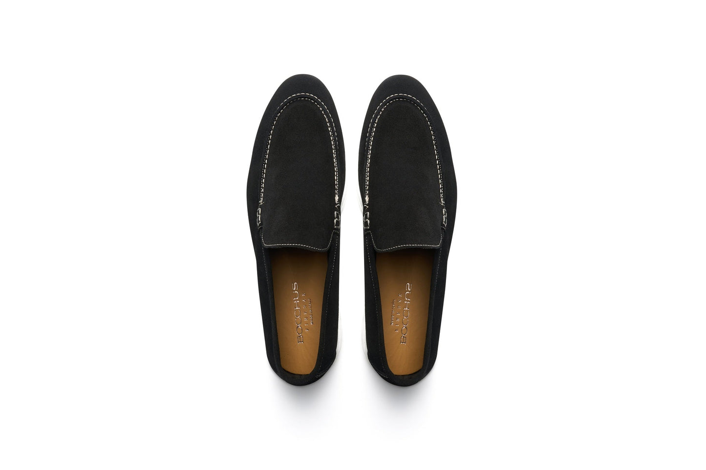 Mocassins Été Daim Italien – Noir Élégance