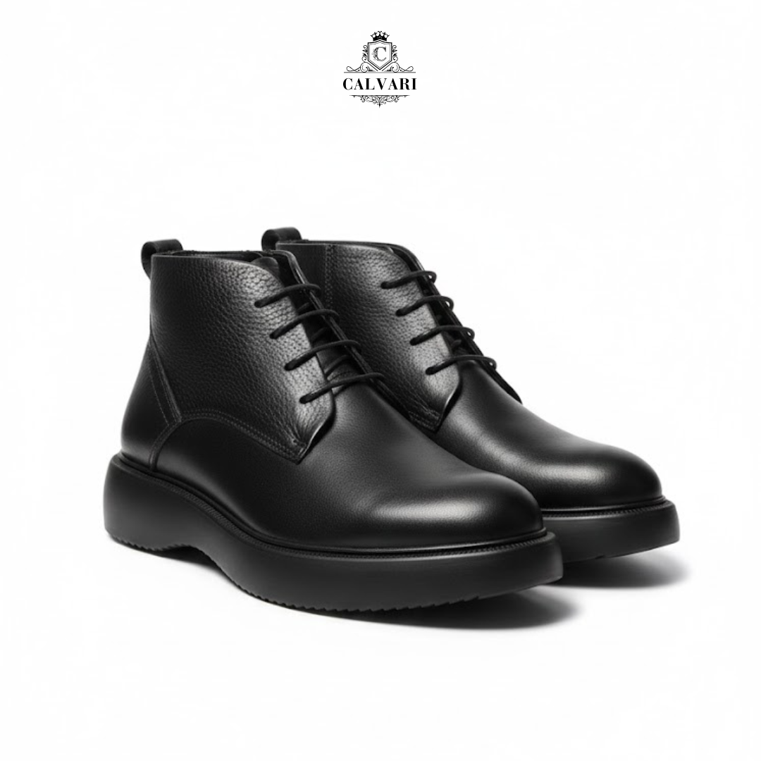 CALVARI — Bottines Noires Premium