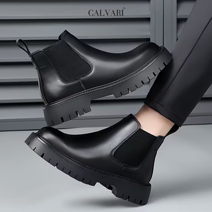 Boots Homme en Cuir  - Semelles Tres Confortable