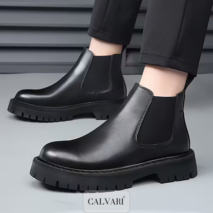 Boots Homme en Cuir  - Semelles Tres Confortable