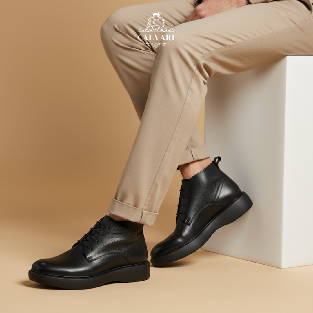 CALVARI — Bottines Noires Premium
