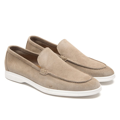 Mocassins Été Daim Italien – Beige Classique Intemporel